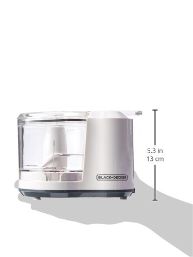 Black+Decker One-Touch HC150W 1.5-Cup Electric Food Chopper White